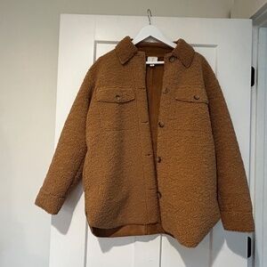 Joie Sherpa Teddy Jacket women's small s